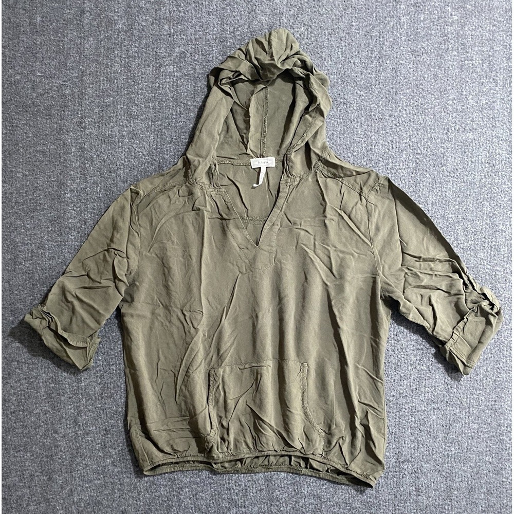 Kirra Women's Sweatshirt Hoodie Jacket Green Army Size L